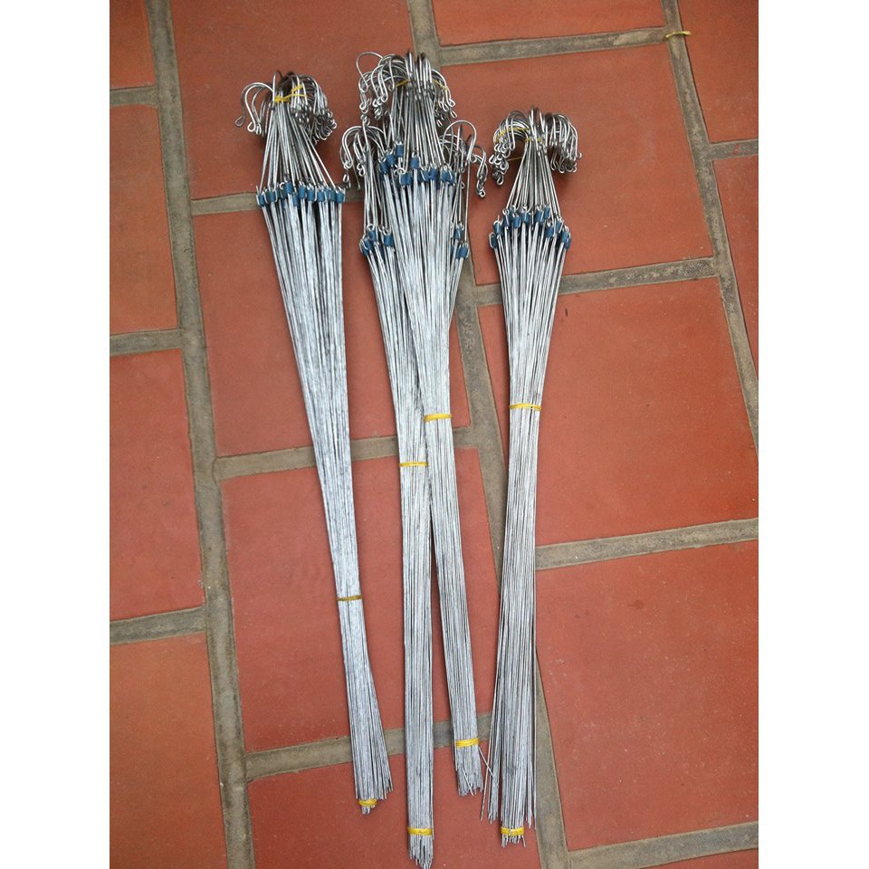 10 Móc Kẽm Bọc Nhựa Treo Lan Dài 70cm - Móc Treo Lan Siêu Bền TH Garden