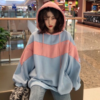 [Ảnh thật ơr cuối] Áo hoodie Infonter phối hai màu dày dặn kèm ảnh thật ở cuối