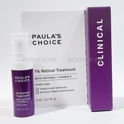 [Mã SR11JUNE5 giảm 20K đơn 50K] Tinh chất hỗ trợ độc đáo 1 phần trăm Retinol Paula's Choice Clinical Treatment 5ml 8017