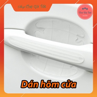 Bộ ốp SILICON dán chống trầy xước hõm cửa tay nắm xe ô tô