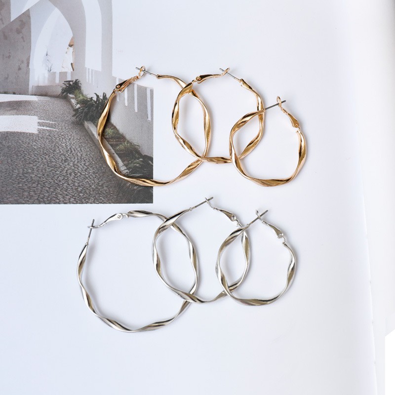 Bông Tai Tròn Đơn Giản Xinh Xắn Theo Phong Cách Hàn Quốc A469