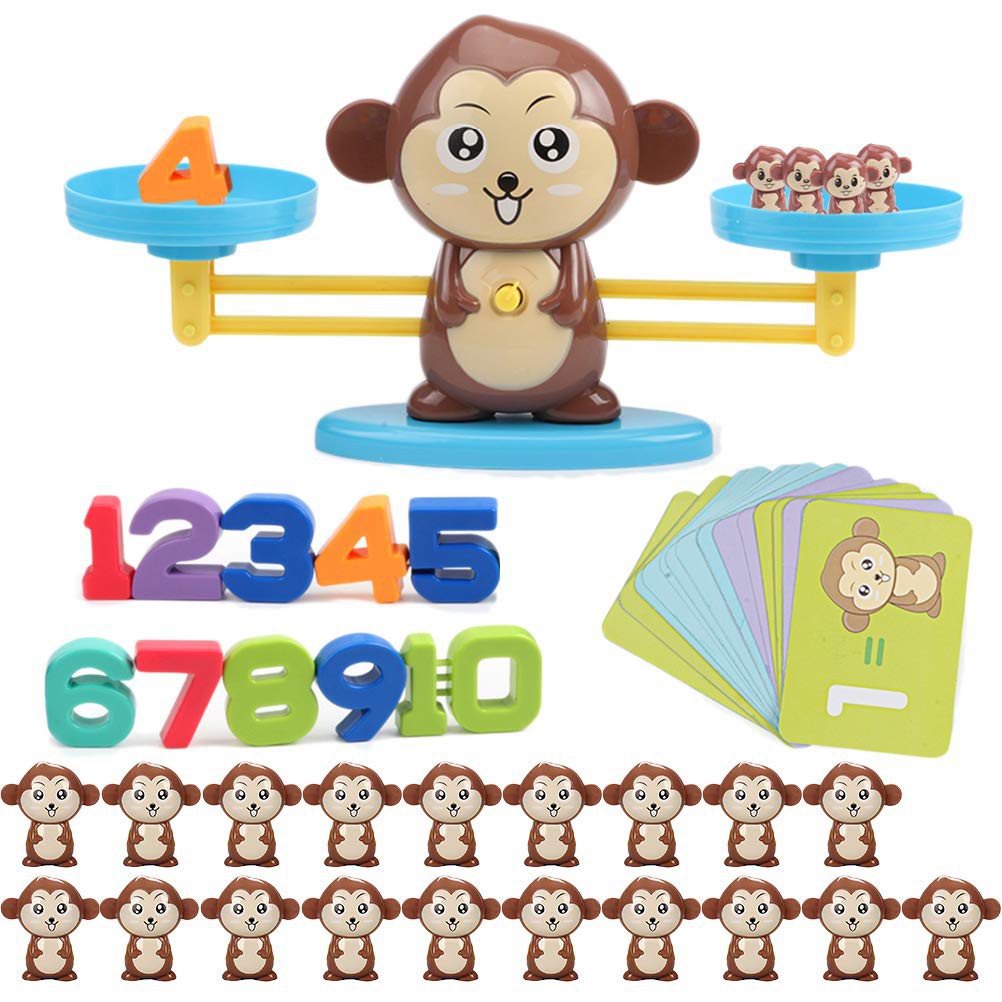 Bộ Đồ Chơi Khỉ Toán Học Cân Bằng Thông Minh Monkey Balance Cho Bé Học Số Đếm