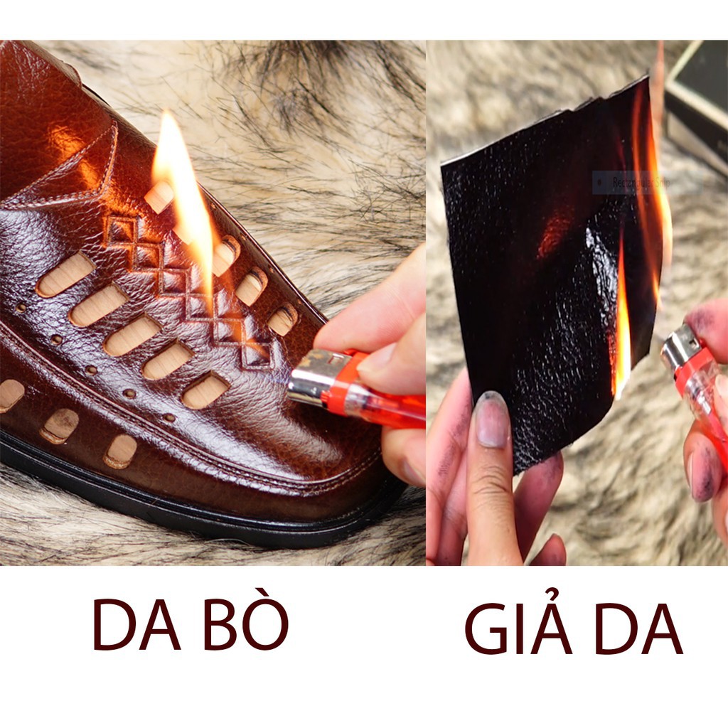 Giày rọ giày hè nam da bò thoáng mát