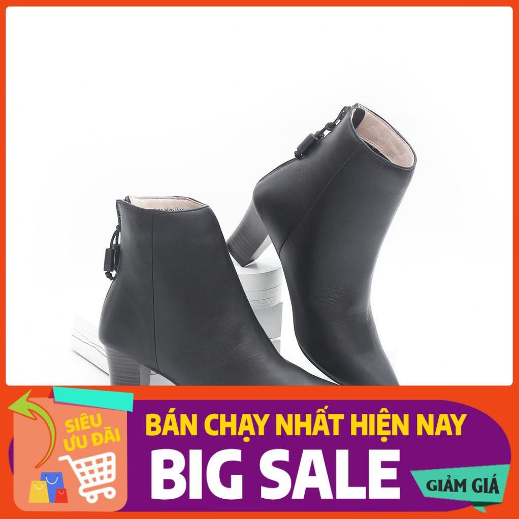 HOT Giày Boot Lửng Cao Gót Mũi Nhọn 6cm Da Bò Thật Màu Nâu Pixie P349 . . ĐẸP ' #