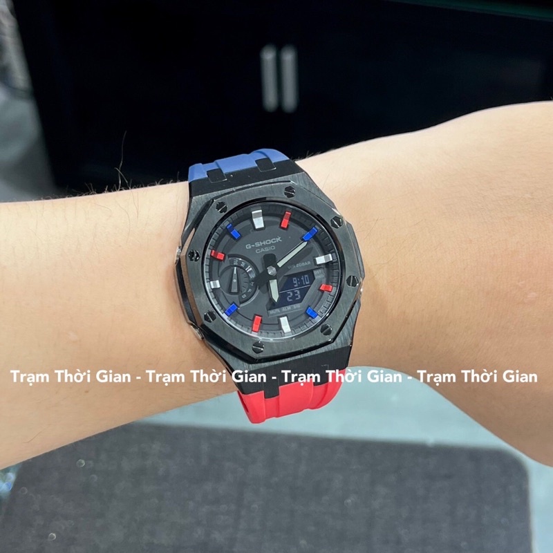 Đồng hồ nam casio G-Shock GA-2100-1A Custom Pepsi hàng real