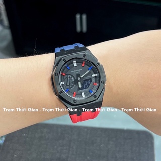 Đồng hồ nam casio g-shock ga-2100-1a custom pepsi hàng real