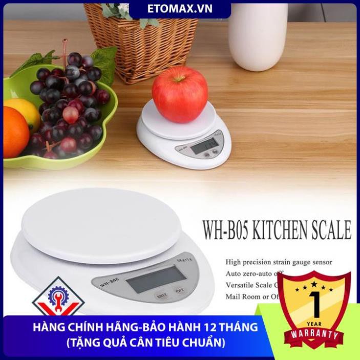 [Hàng loại 1-Bảo hành 12 tháng] Cân điện tử 5kg/1g,độ chính xác cao,sai số 0.1gram.