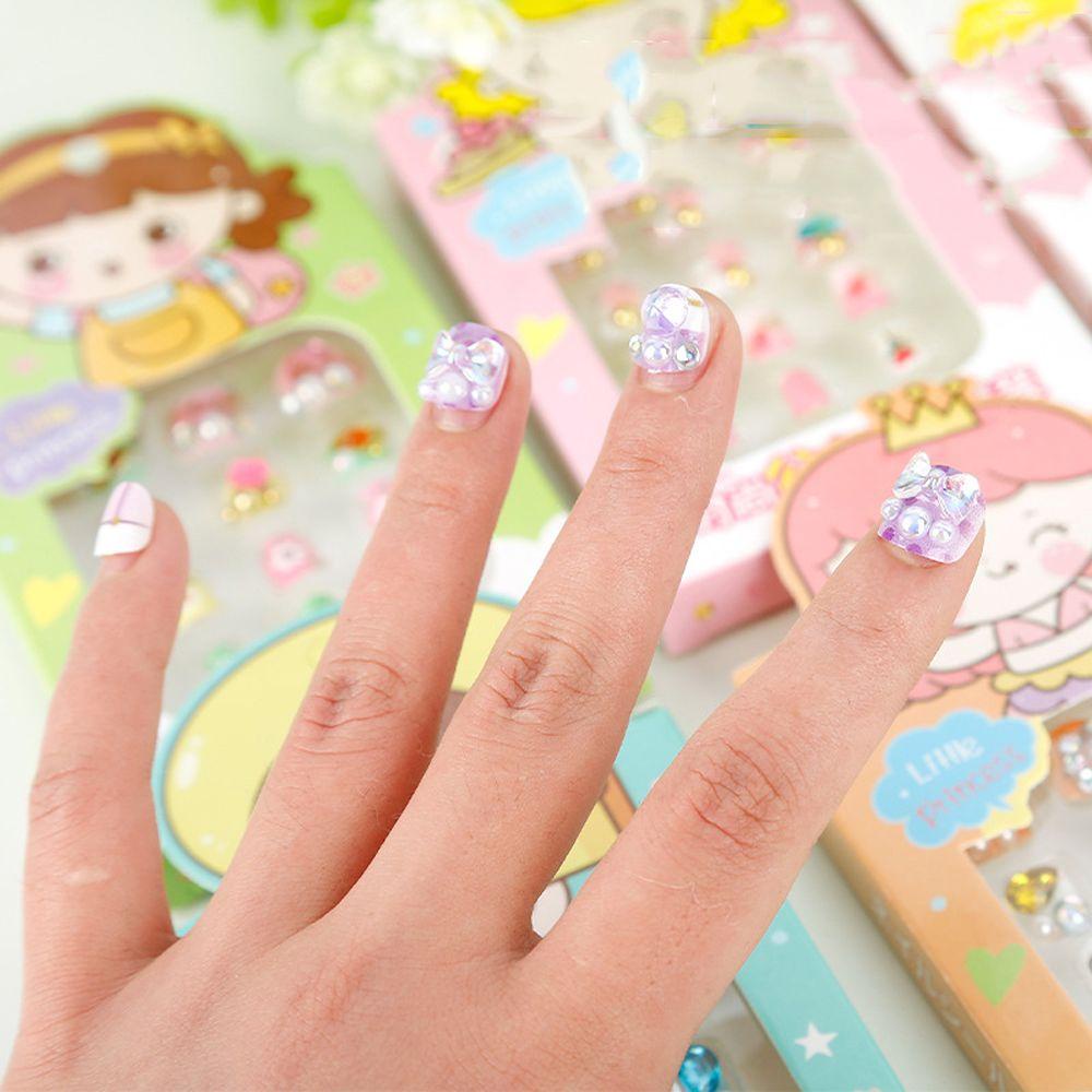 Miếng Dán Trang Trí Móng Tay Tự Dính Họa Tiết Dễ Thương Cho Bé DIY|Miếng Dán Trang Trí Móng Tay Toàn Diện Họa Tiết Kỳ Lân Xinh Xắn