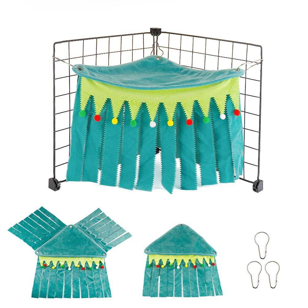 Võng Ẩn Giấu Bằng Vải flannel Phối Tua Rua Cho Hamster / Thỏ / Nhím