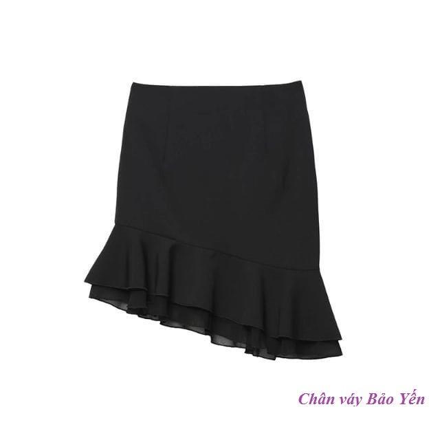 Chân váy 2 tầng đuôi cá lệch vạt( sẵn size) - M19