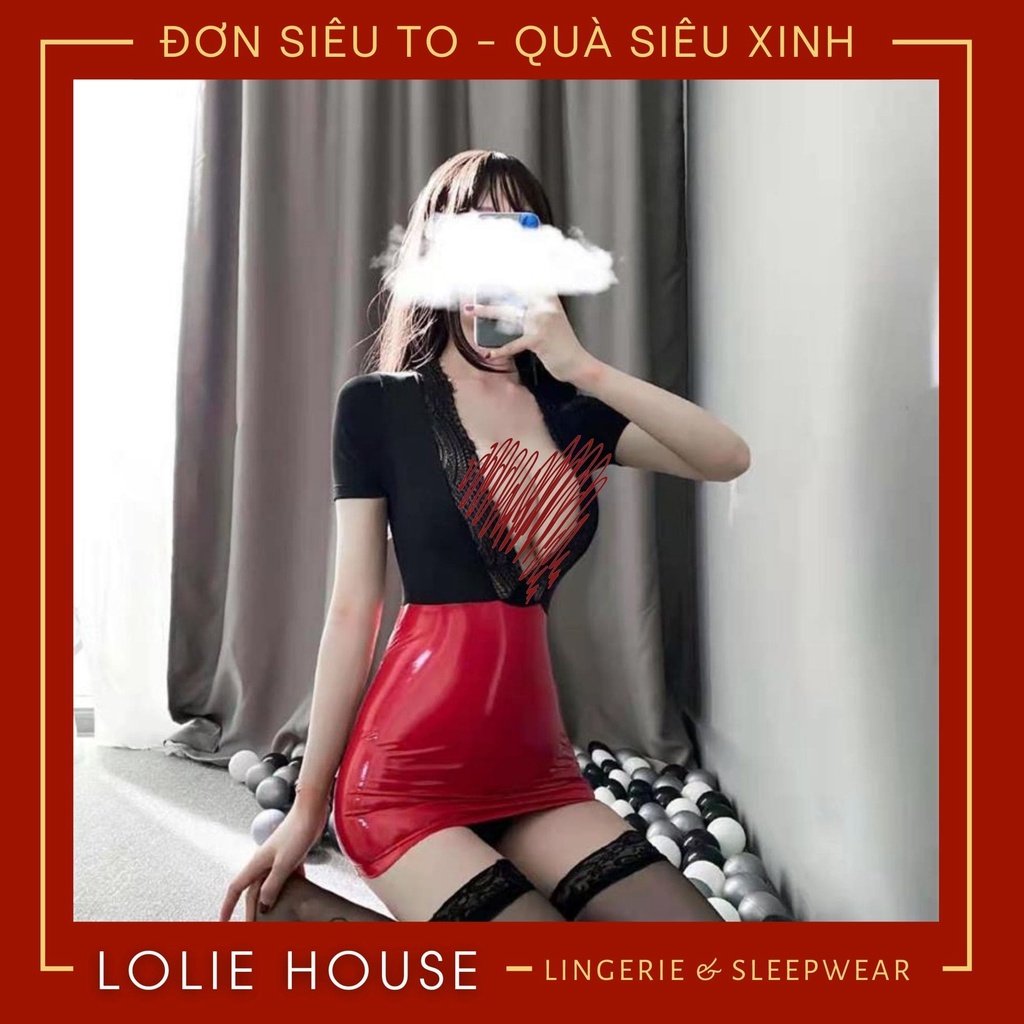 Bộ đồ ngủ cosplay thư ký sexy dáng váy đầm ngủ ôm body cosplay giáo viên sexy LOLIE HOUSE - CP49 | BigBuy360 - bigbuy360.vn