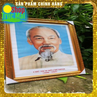 Ảnh Bác Hồ Chí Minh kèm khung kính (40cm*30cm)