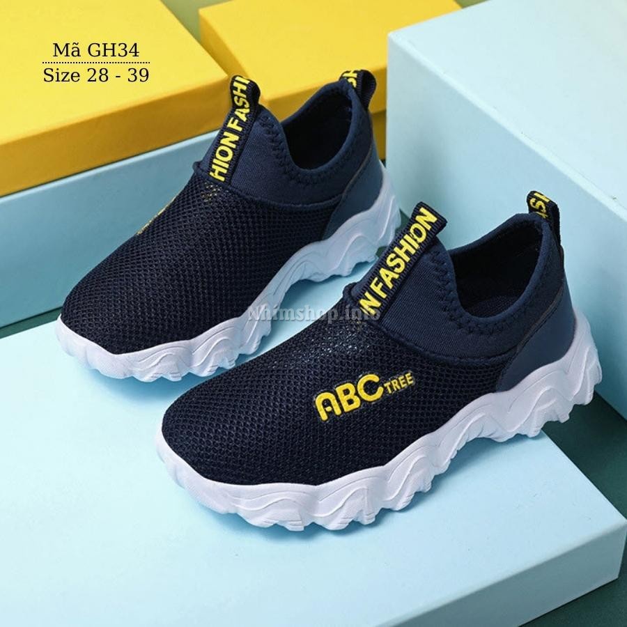 Giày lưới ABC Tree Fashion cho bé trai 4 -  15 tuổi siêu nhẹ thoáng khí đi học đi biển mùa hè phong cách Hàn Quốc GH34
