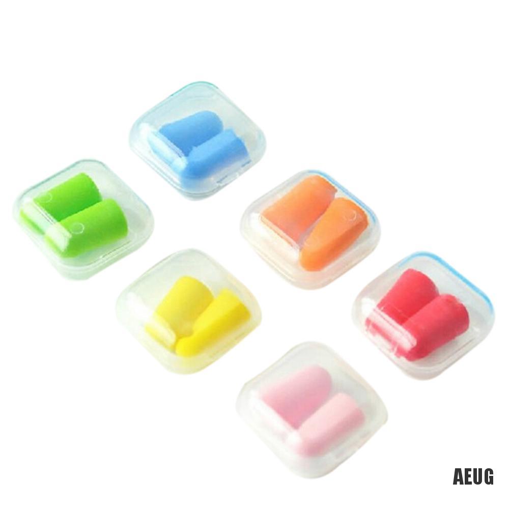 1 Cặp Nút Bịt Tai Chống Ồn Khi Ngủ Bằng Mút Mềm Màu Sắc Ngọt Ngào