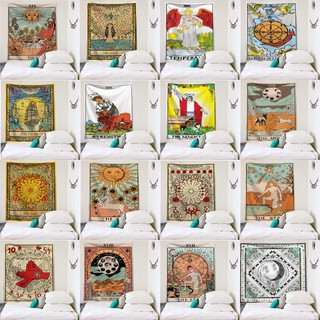 Thảm treo tường trang trí phòng Tarot Trừu tượng In Tấm thảm trong Mặt trời Mặt trăng Nghệ thuật Treo Vải Tường Nền Vải Trang trí Tường