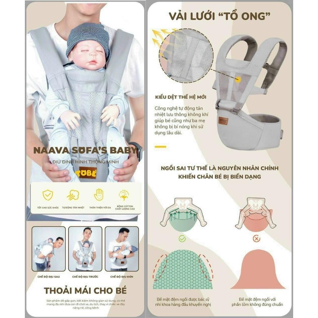 Địu Em Bé 4 Tư Thế  Naava ToBé Hàng Chính Hãng Cho Bé 0 Đến 36 Tháng Tuồi