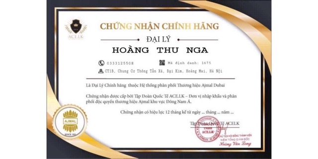 Tinh dầu nước hoa Ajmal Dubai 💯100% Chính Hãng💯 Mùi Imperial Blue, đê mê, trong veo, đầy bí hiểm.