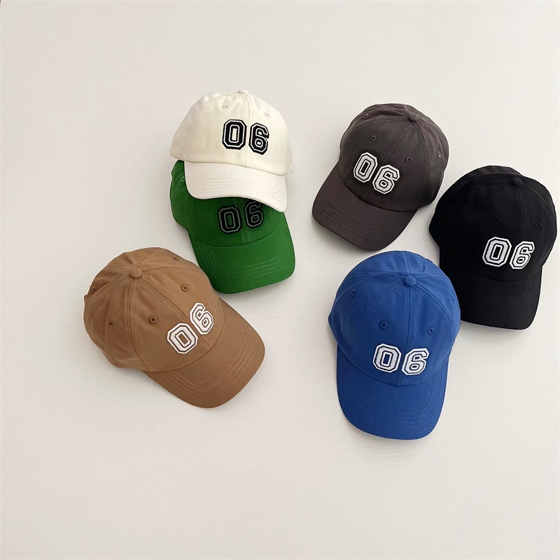 Mũ Lưỡi Trai Chống Nắng Màu Trơn Thêu Họa Tiết 06 Thời Trang Cho Bé