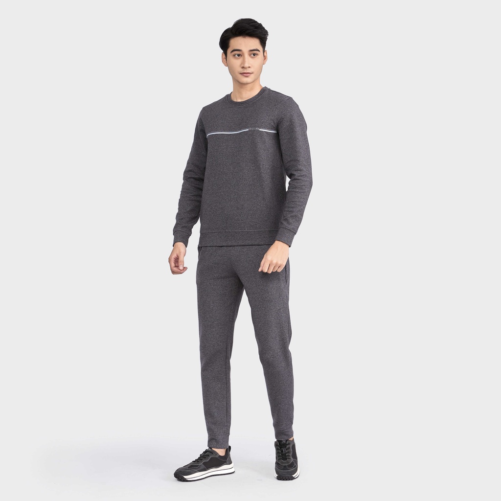 Bộ đồ thu đông nam ARISTINO dáng Regular Fit suông nhẹ, cổ, tay và gấu áo dệt bo rib chỉn chu - ALH011W2