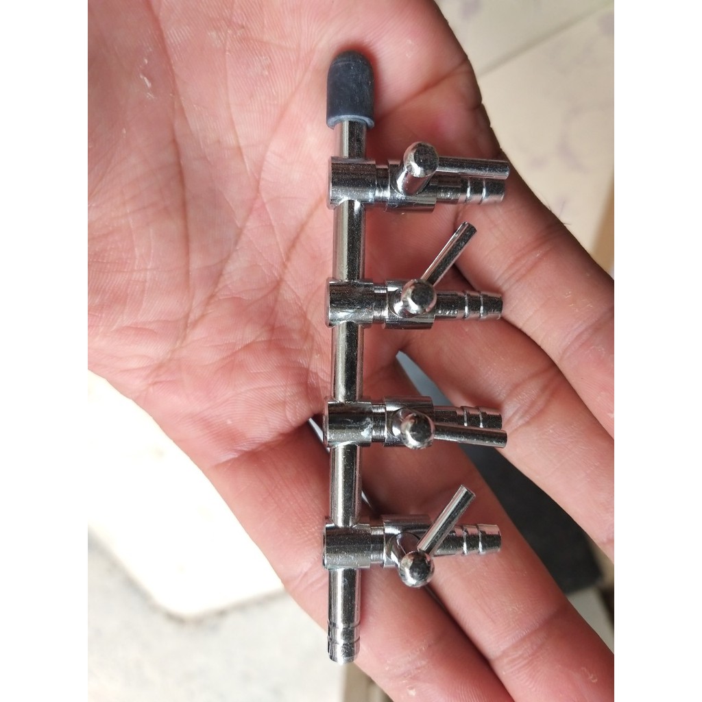 Van chia khí O2 thành nhiều vòi bằng inox 304 kết hợp tăng hay giảm lượng khí O2