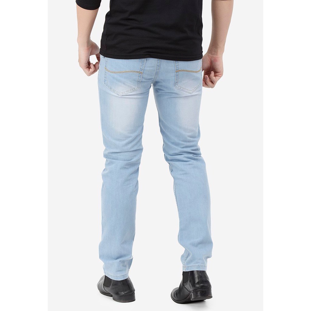 Quần jeans Titishop QJ160 wash bạc màu xanh da trời