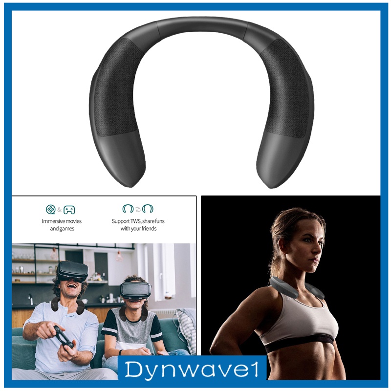 [DYNWAVE1] Wearable Wireless Speaker, Bluetooth 5.0, Low Latency, Personal Neckband Speakers 3D Surround Stereo for Music TV Game