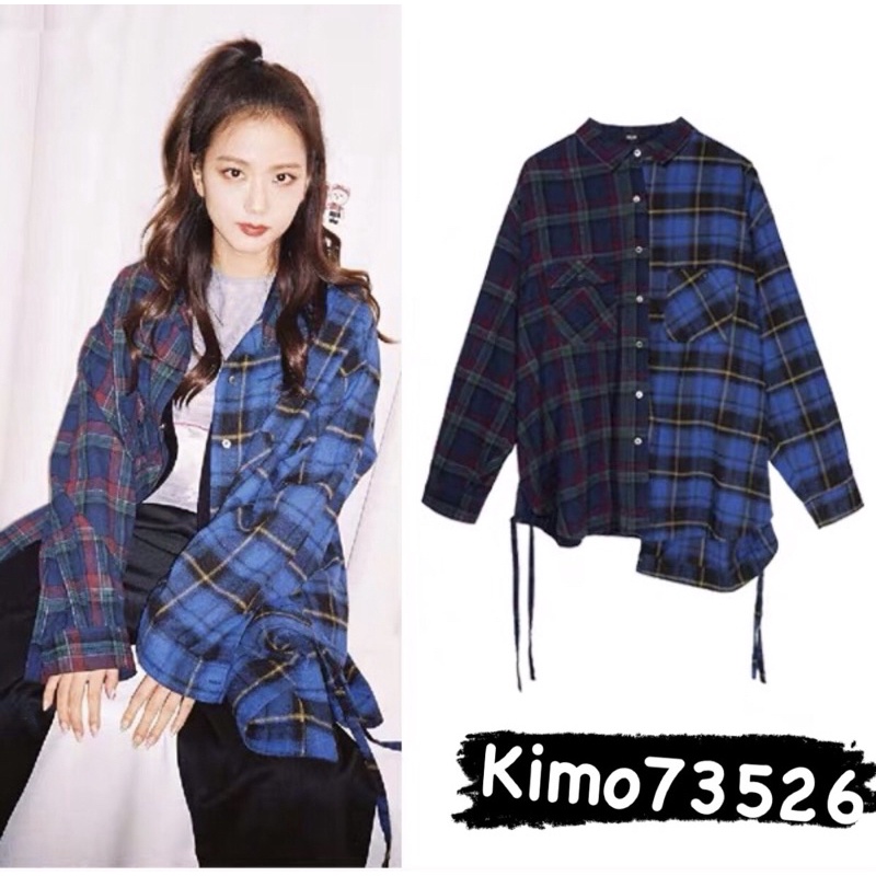 Áo Sơ Mi  in hoạ tiết sọc caro hàn quốc unisex