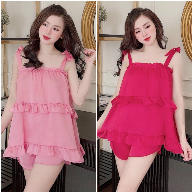 2D3 Bộ Ngủ Lụa Latin 2 Dây Sexy #Đồ Ngủ | Đồ Bộ Nữ | Váy Ngủ | Pizama | Pyjama `` | BigBuy360 - bigbuy360.vn
