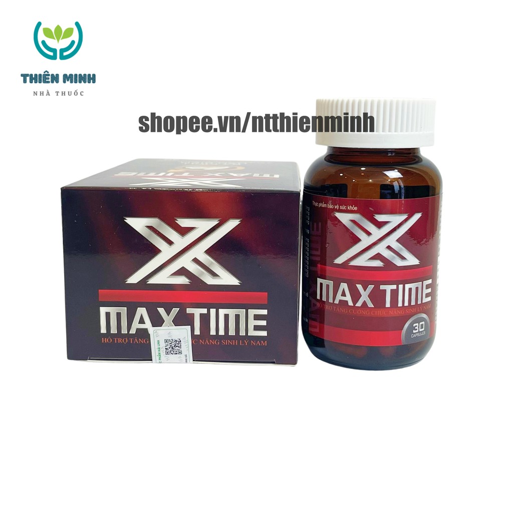 Viên uống hảu biển MAXTIME hỗ trợ trăng cường sinh lý, giảm xuất tính sớm, kéo dài thời gian quan hệ - Hộp 30 viên