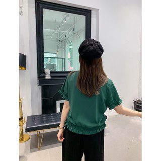 Áo cổ V bèo chun gấu - ABEO205