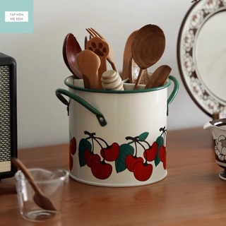 Ống cắm đũa thìa dĩa hoạ tiết vintage