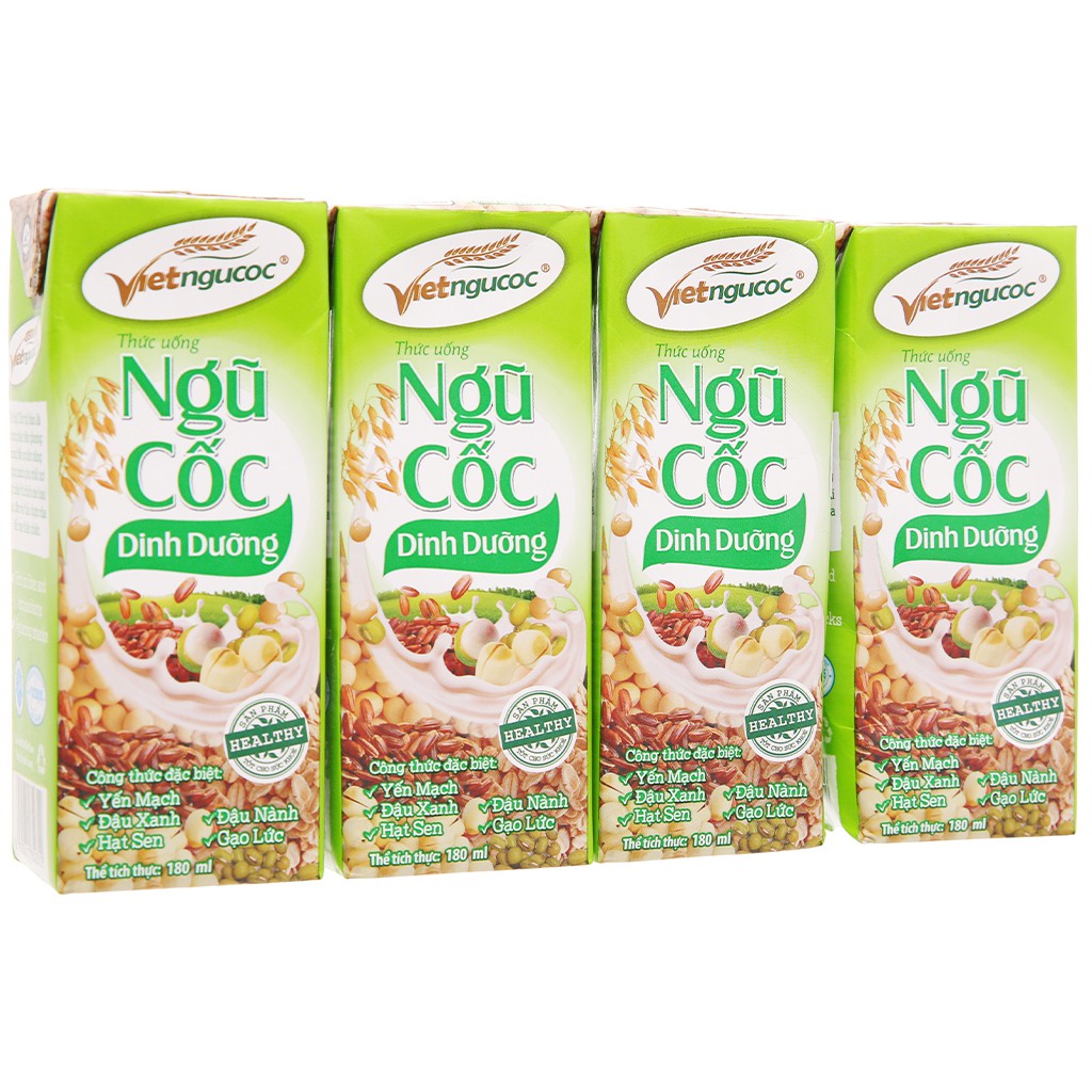 SỮA NGŨ CỐC DINH DƯỠNG LỐC 4 HỘP (180 ml / 1 hộp)