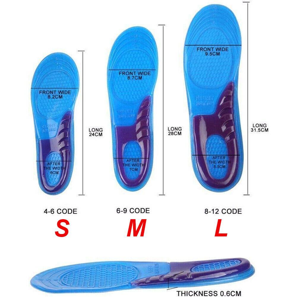 Cặp Đệm Silicone Lót Giày Thể Thao Hỗ Trợ Giảm Đau Chân