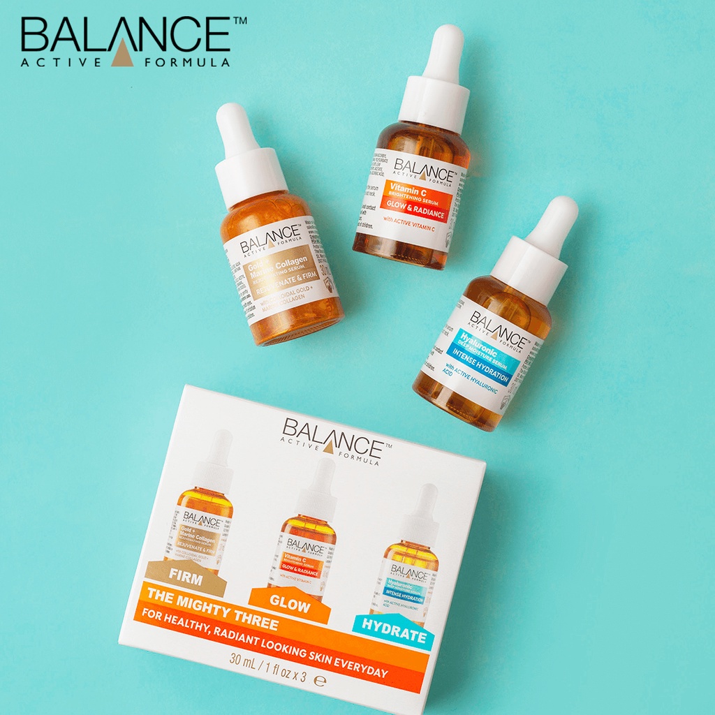 Combo Serum Balance Active Formula Dưỡng Trắng Da Ngừa Mụn Mờ Thâm Và Tái Tạo Da