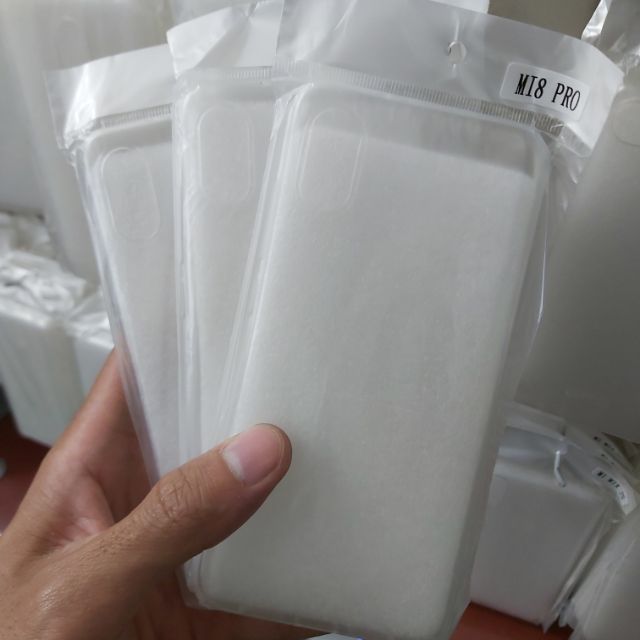 Bộ 3 chiếc ốp lưng cho xiaomi mi 8 pro silicon trong suốt siêu mỏng(loại tốt)