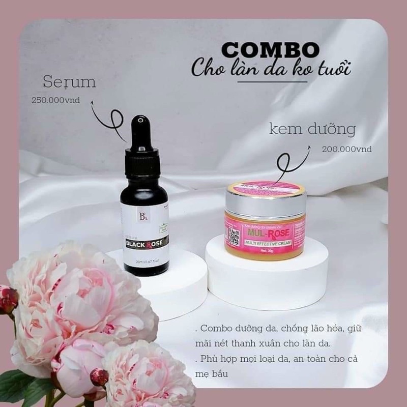 COMBO Mulrose tặng serum black rose