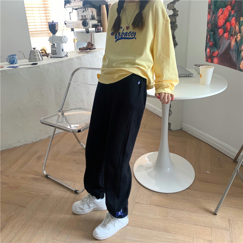 Quần thể thao dáng rộng phong cách Hàn Quốc trẻ trung thời thượng