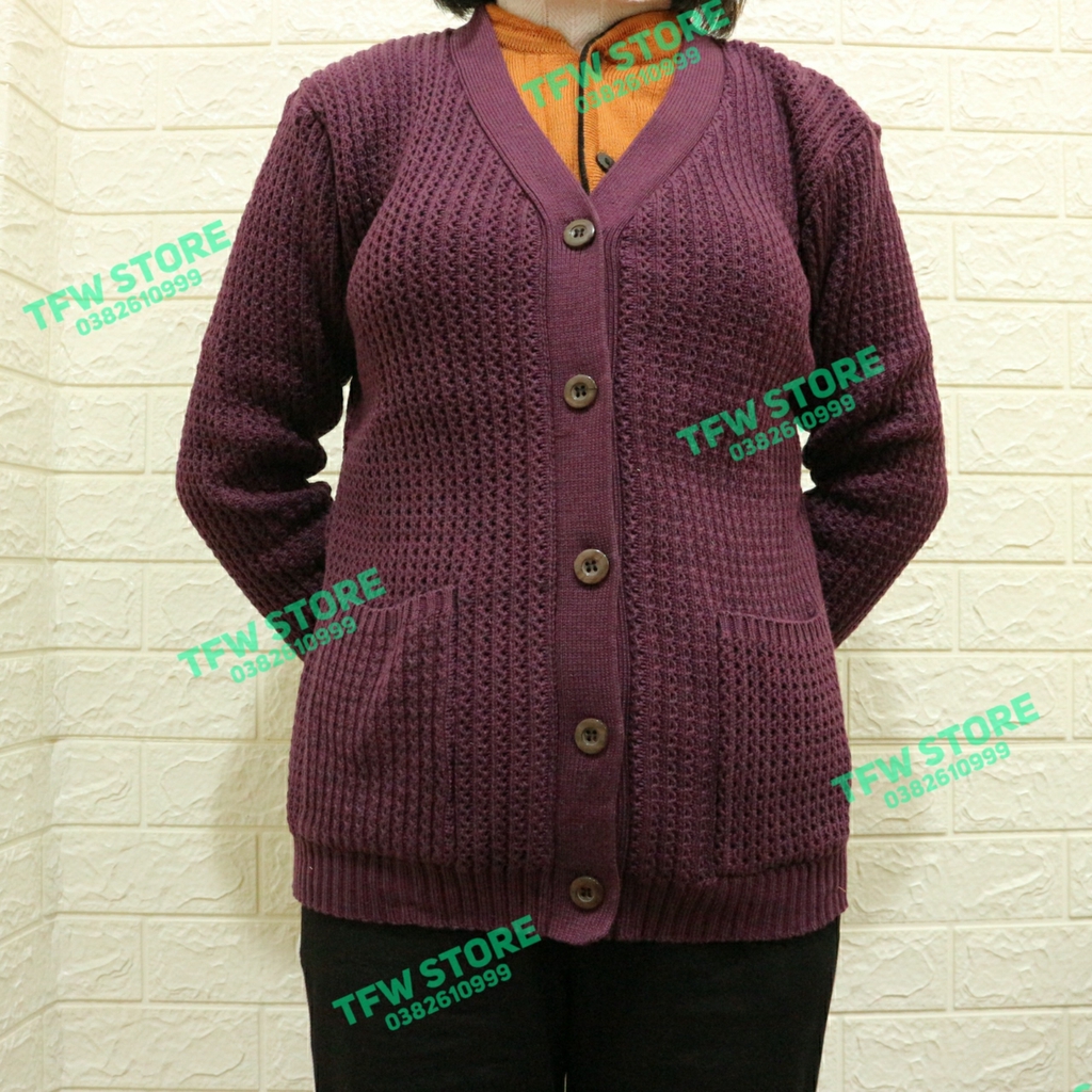 Áo len (dày tim) cổ tim cho người lớn tuổi, người già, cho bà, cho mẹ - Made in VN | BigBuy360 - bigbuy360.vn