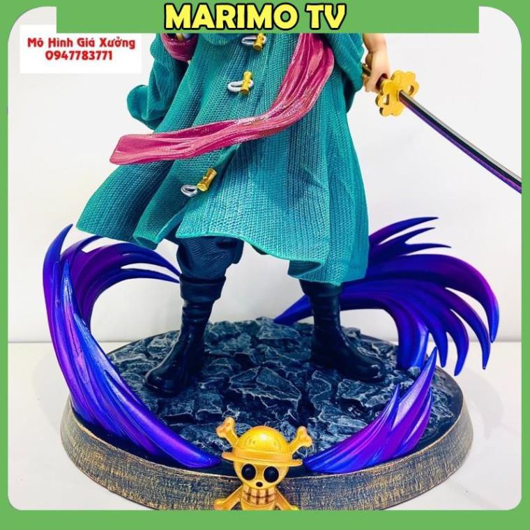 Mô hình  Roronoa Zoro Siêu Đẹp  tam kiếm  cao 36 cm, Nặng 3kg ( 2 Đầu ) - Figure Tượng One Piece[MARIMO]