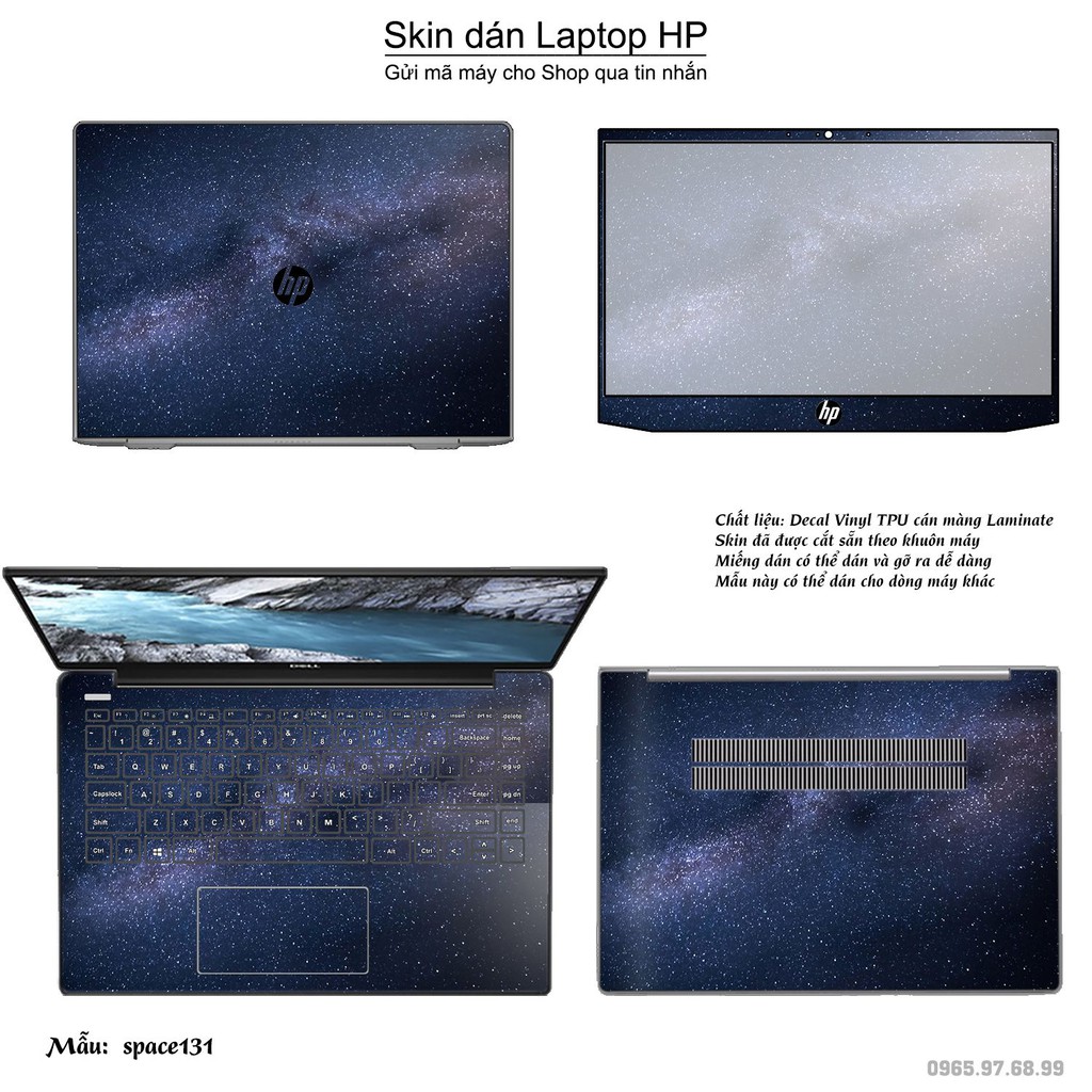 Skin dán Laptop HP in hình không gian nhiều mẫu 22 (inbox mã máy cho Shop)