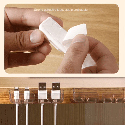 Set 3 dụng cụ cố định dây cáp sạc điện thoại gắn tường thiết kế tiện dụng