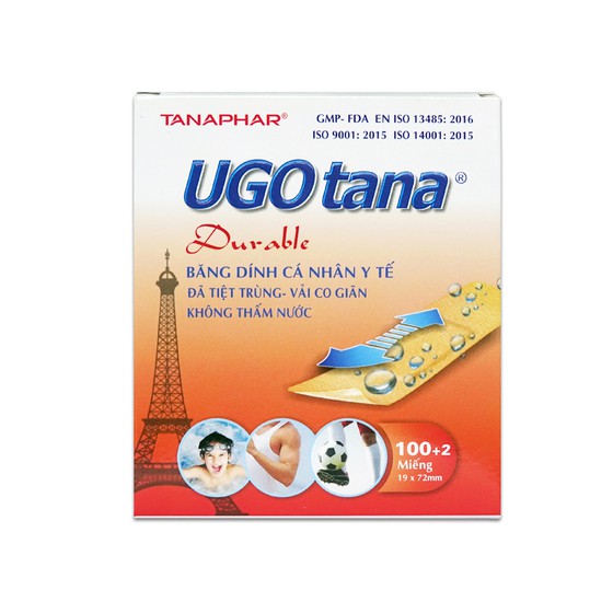 [CHÍNH HÃNG] Băng dính Việt Nam Urgotana ngón tay (1 hộp/102 miếng), tiệt trùng không thấm nước, độ dính cao, bảo vệ da