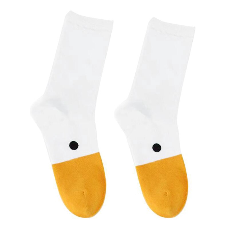 Đôi Vớ Cotton Thoáng Khí In Hình Động Vật Dễ Thương Cho Nam Nữ