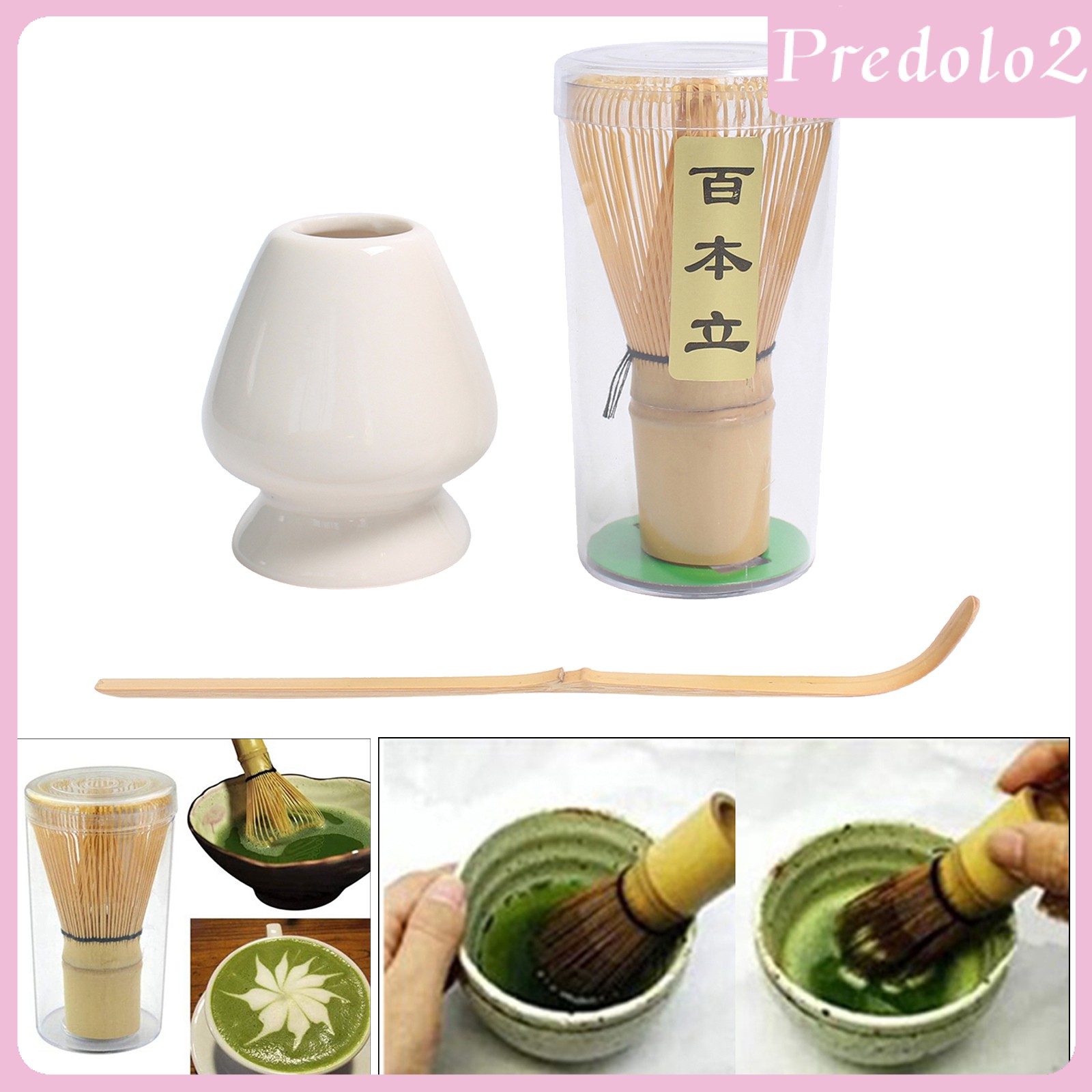 Bộ Dụng Cụ Pha Trà Matcha 2 Trong 1 Bằng Tre