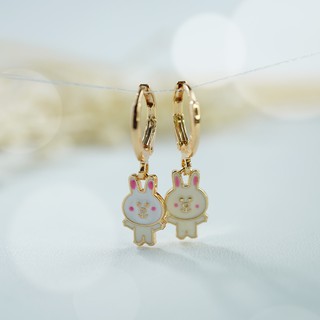 Khuyên Tai Mạ Vàng 18k Kiểu Dáng Dễ Thương Cho Bé