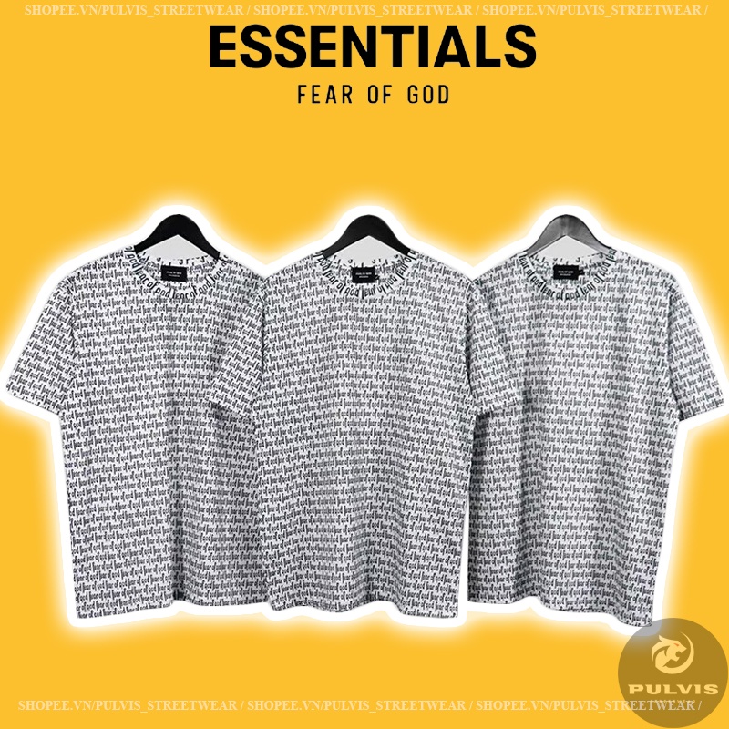 - Áo Tee FOG Fear of God All Over Print full tag túi, áo thun FOG ESSENTIALS