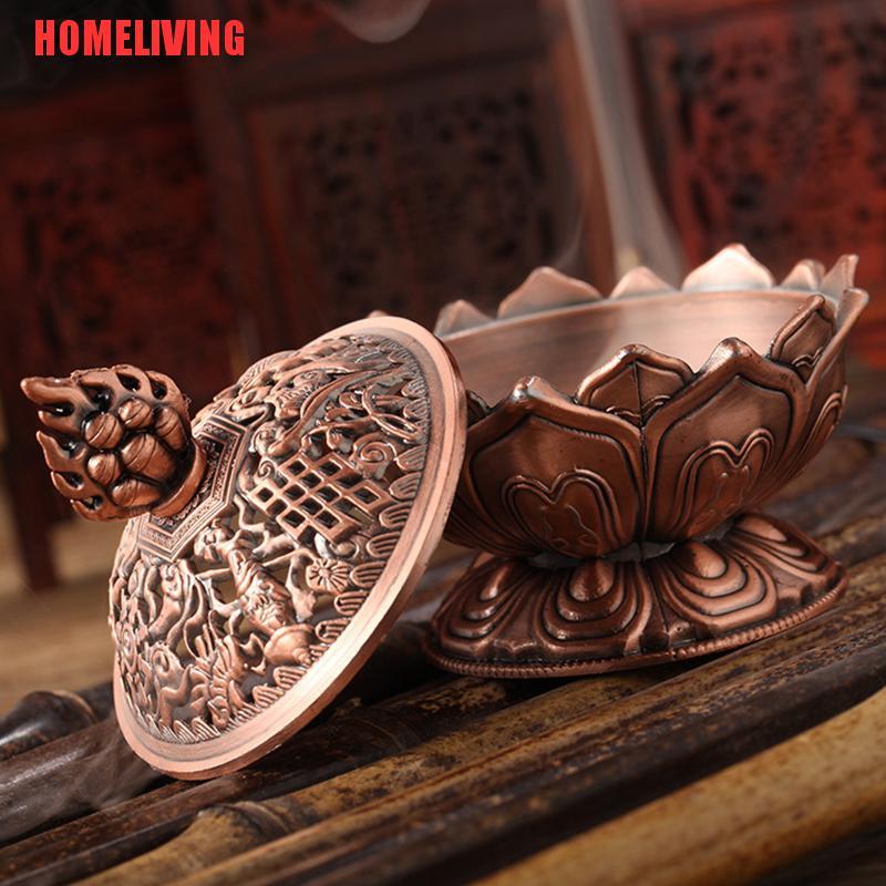 Đế Đốt Trầm Hương Bằng Đồng Hình Hoa Sen