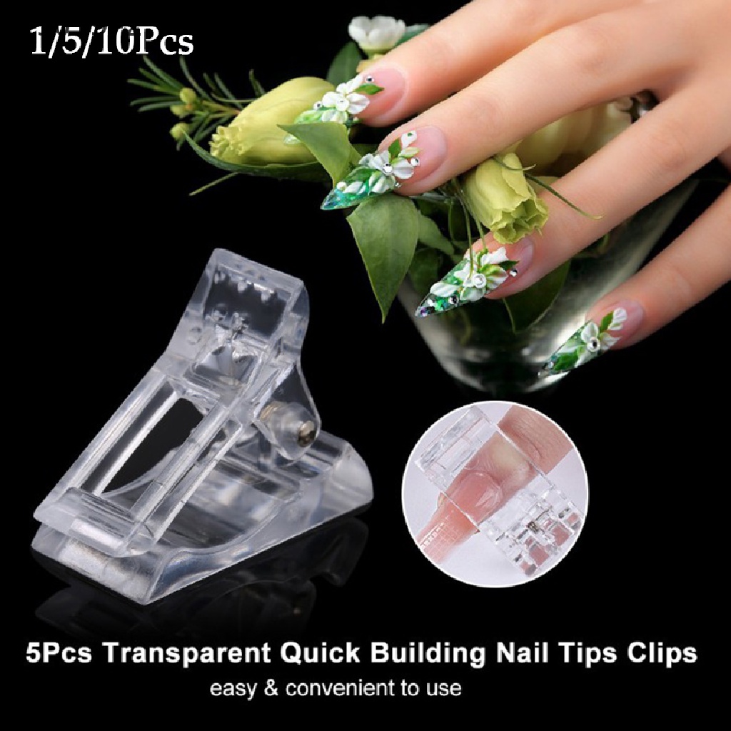 [GAV] Nail Tips Clip Transparent Finger Building Gel Extension Nails Art Manicure Tool {VN}