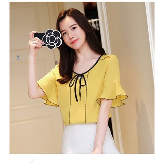 ÁO KIỂU TAY LOE THẮT NƠ