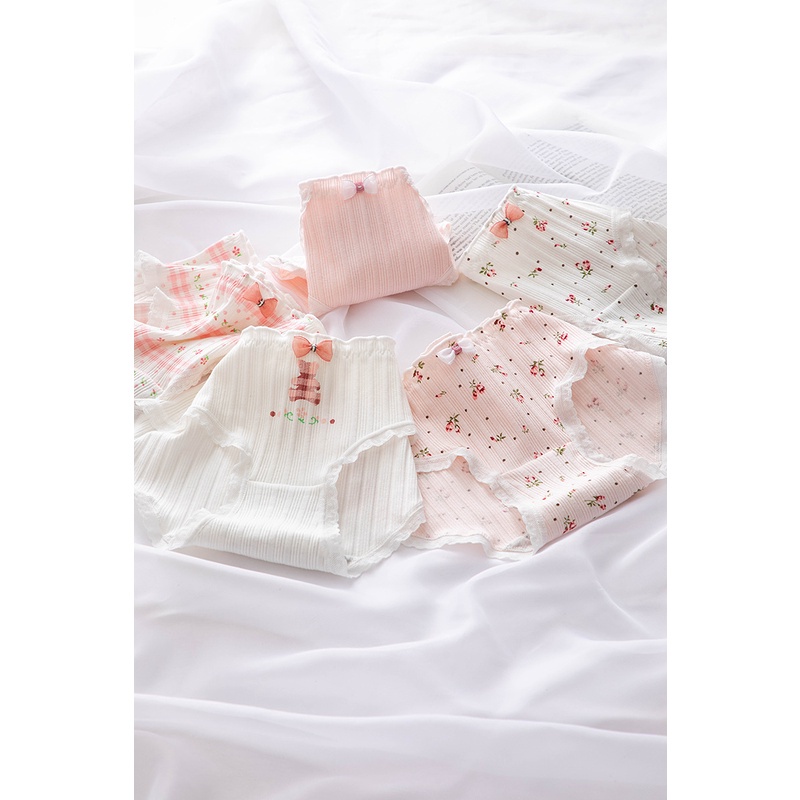 Quần Lót Nữ Cotton Trang Trí Nơ-Ren Ngang Eo . Hàng Loại Đẹp.